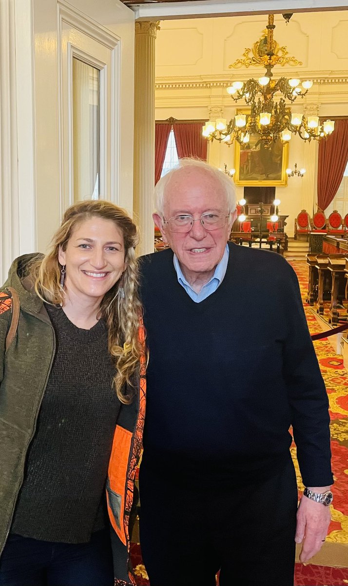 Love that Bernie Sanders holds a round table discussion with high school students once a year. And, he made all ten state winners think critically and discuss counter perspectives to their position. #BernieSanders #stateoftheunion