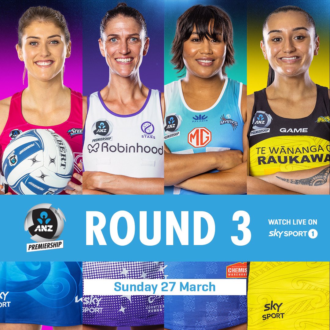 ANZPremiership's tweet photo. It’s double-header Sunday with @northernmystics v @PulseNetball at 2.10pm and @SteelNetball v @NthrnStars at 4.10pm.

Watch live on @skysportnz with the Mystics v Pulse match simulcast live and free to air on Prime. International streaming through https://t.co/2BNZj28qML https://t.co/mcCYw61ke6