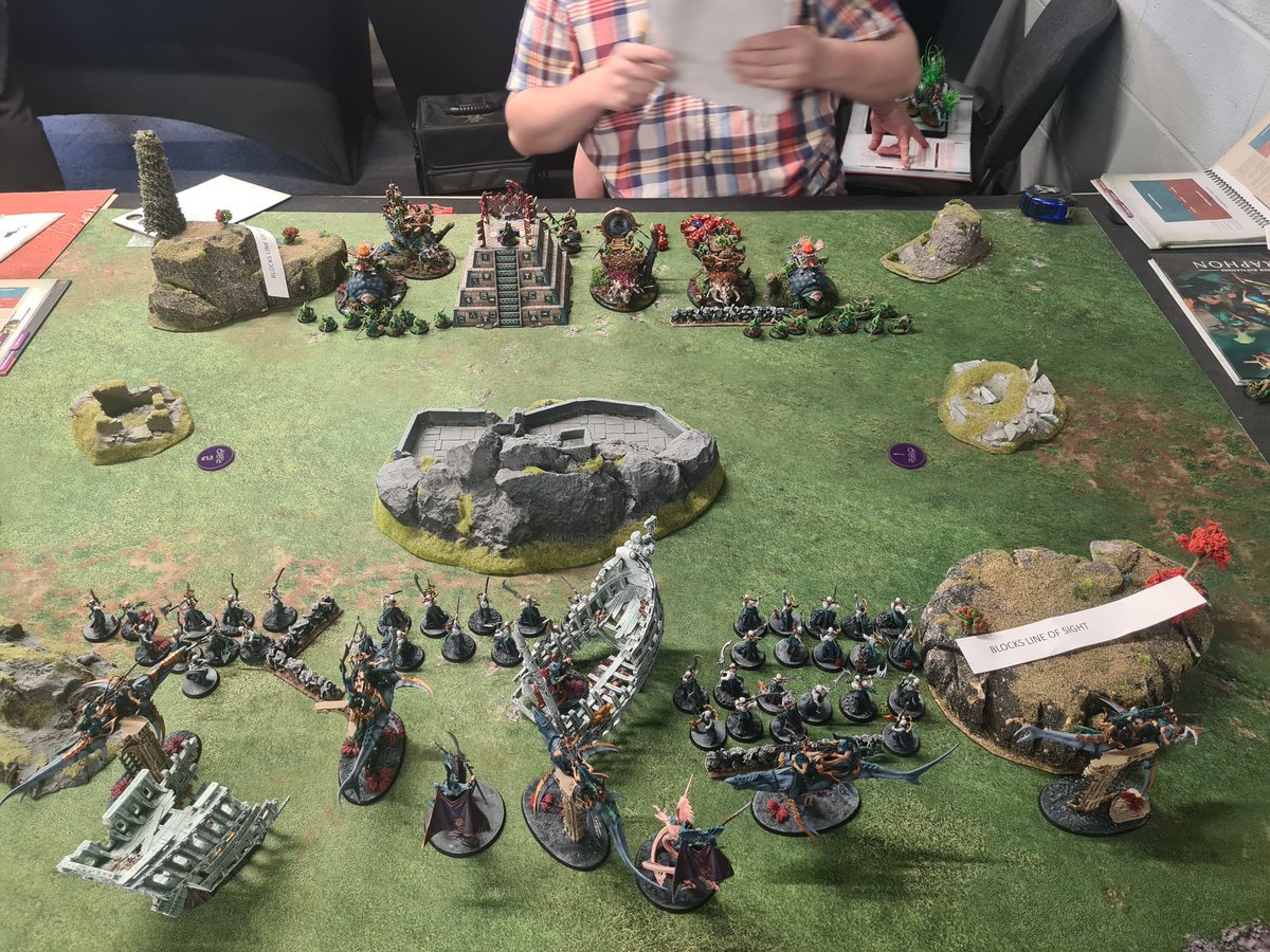 Lost game 3 against seraphon on Tectonic interference. -1 damage and good saves was too much to handle for the sharks. Bring on day 2. #shropshireslaughter