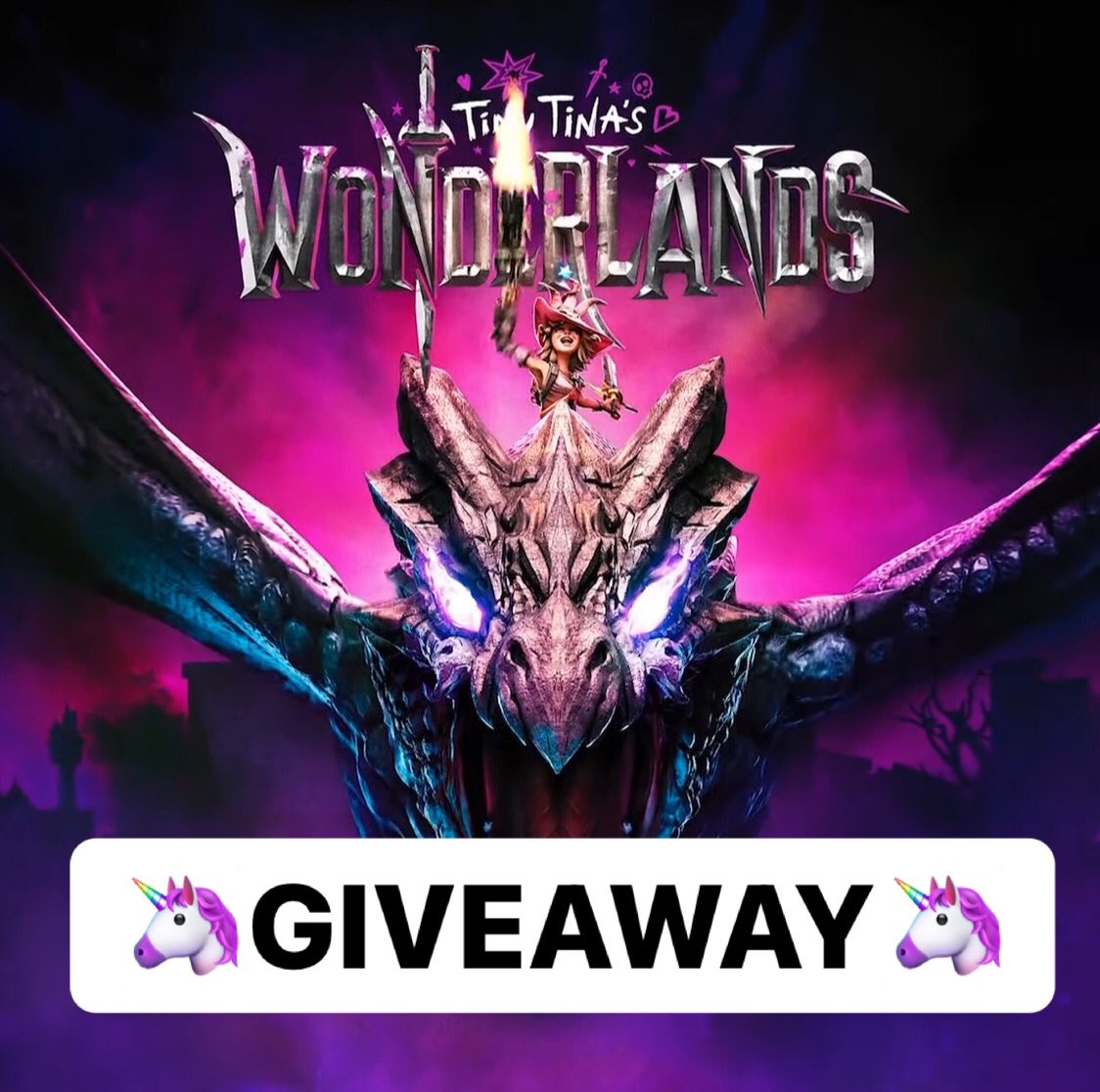 Hey folks!! 

<a href="/2K/">2K</a> has provided me a code for Tiny Tina’s Wonderlands to giveaway to one of you!! 

This is for PC (Epic Games Store) &amp; is a standard edition! 

All you need to do to enter is RT this tweet. That’s it! ROLL FOR INITIATIVE!

<a href="/PlayWonderlands/">Tiny Tina's Wonderlands 🌈🦄</a> #BECHAOTICGREAT