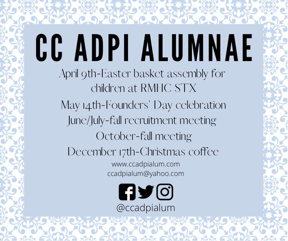 CCADPialum's tweet photo. Save the date(s)!! Quick look at some events for the year. These are subject to change and other events may be added. https://t.co/J9Sa1xu2gn