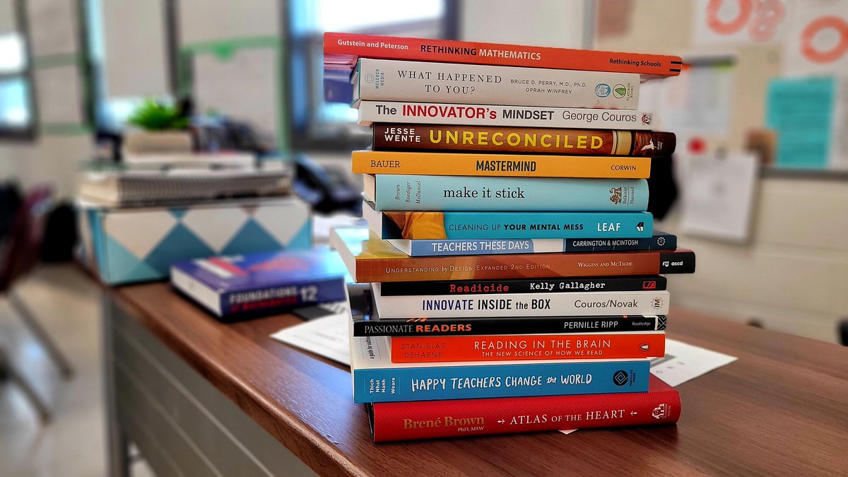 @FischerD91 asked staff to list our go-to books, so we went shopping to start a shared shelf of learning! Some amazing thinkers in that pile:
@gcouros @pernilleripp @KellyGToGo @BreneBrown @jessewente @BDPerry @alienearbud @DrCarolineLeaf @DrJCarrington
#ReadTogetherLearnTogether