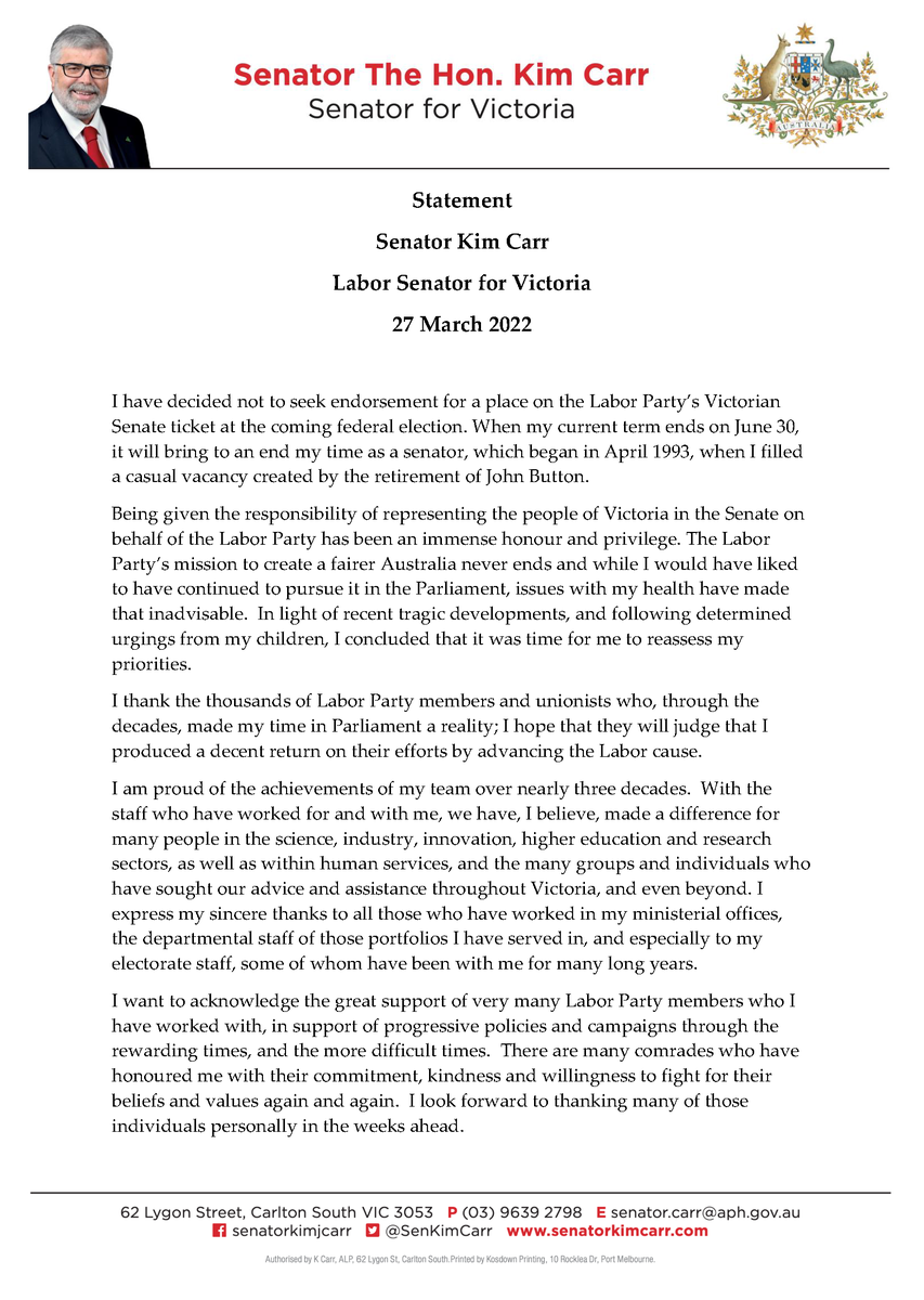 Kim Carr tweet media