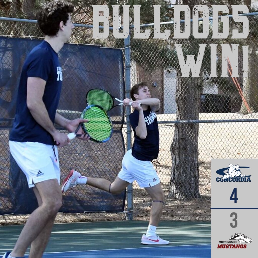 CuneTennis's tweet photo. 1️⃣ and 0️⃣ in conference play

#SkoDawgs

1. 6-2 ✅
2. 6-4 ✅
3. 2-6 ❌

1. Eduardo L. 6-2 6-2 ✅
2. Isaac 6-3 6-4 ✅
3. Shawn 1-6 0-6 ❌
4. Jack 6-0 4-6 5-5 retired ❌
5. Joe 5-7 3-6 ❌
6. Juan 6-1 7-6(5) ✅ https://t.co/zv19E2303G
