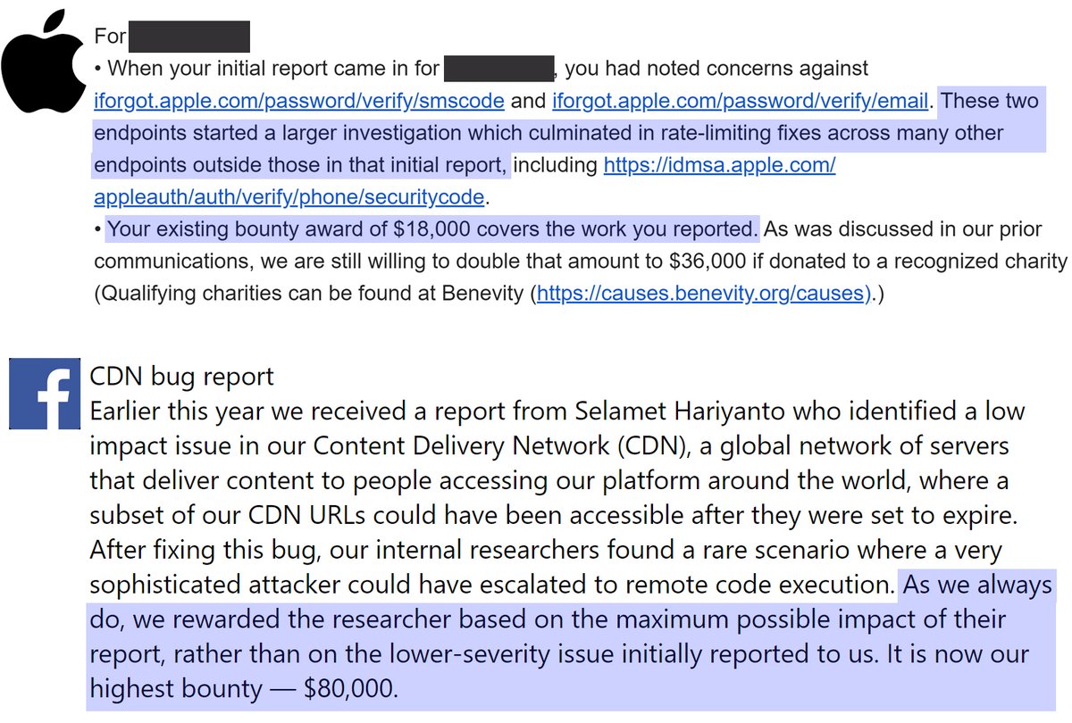This is the difference between fair and an unfair bounty program. After almost 2 years of efforts, I give up and decided NOT to participate in Apple's bounty program until they change their polices and be transparent. Good bye Apple BB! <a href="/radian/">Ivan Krstić</a> <a href="/tim_cook/">Tim Cook</a> 
thezerohack.com/apple-vulnerab…