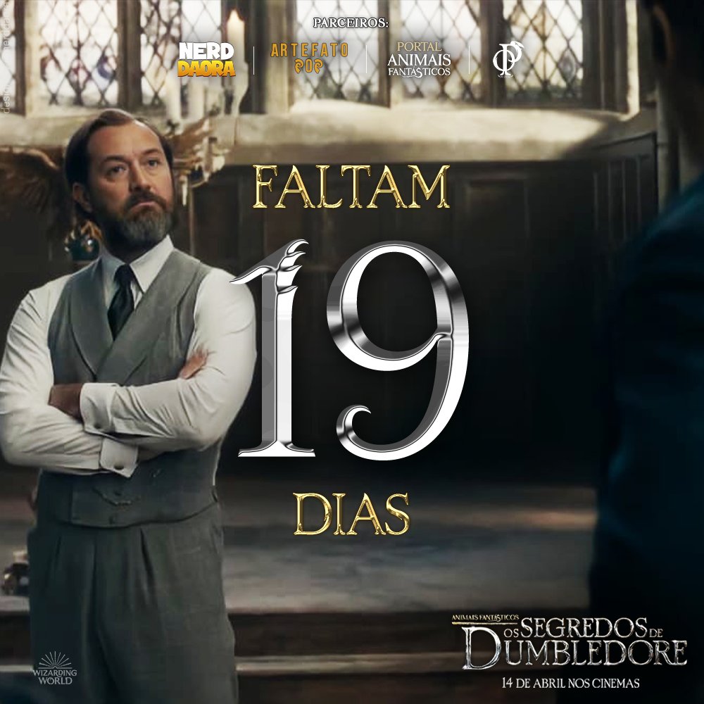Preparados para retornar ao Salão Principal?!

Animais Fantásticos e #OsSegredosdeDumbledore estreia em apenas 19 dias nos cinemas brasileiros.

#FantasticBeasts #SecretsofDumbledore