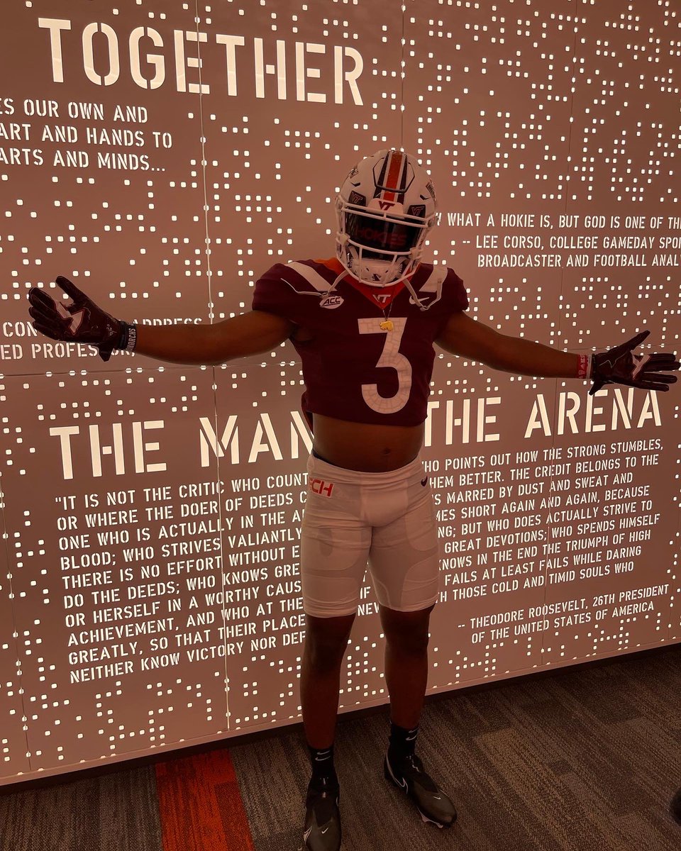 After, a great conversation with <a href="/CoachPryVT/">Brent Pry</a> I am blessed to receive another scholarship offer to Virginia Tech <a href="/HokiesFB/">Virginia Tech Football</a> <a href="/CoachShawnQuinn/">Shawn Quinn</a> <a href="/TylerBowen/">Tyler Bowen</a> @RivalsFriedman <a href="/GDRecruits/">GAMEDAY CAMP SERIES</a> @BPBHawkFootball @BappNAinEZBino <a href="/dhglover/">🏈Coach Glove🏈</a> <a href="/BP_xctf/">Brooke Point XC & Track and Field</a>