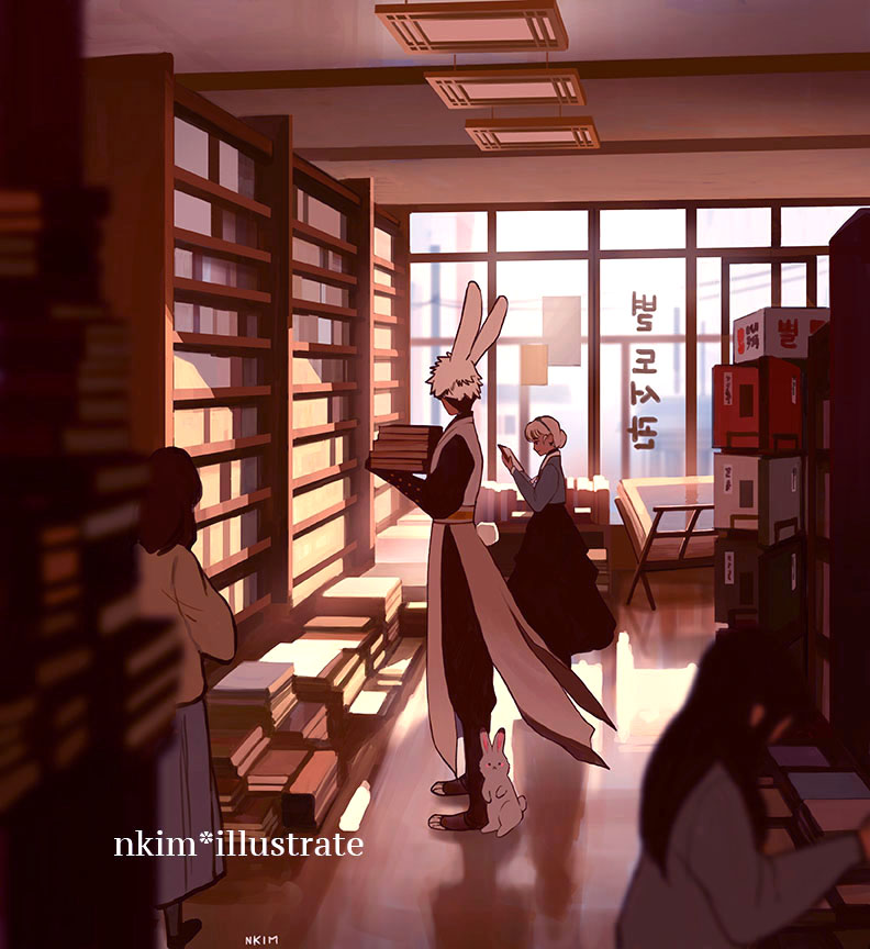 nkim_illustrate's tweet photo. To the library. https://t.co/UKOLJMVDjH