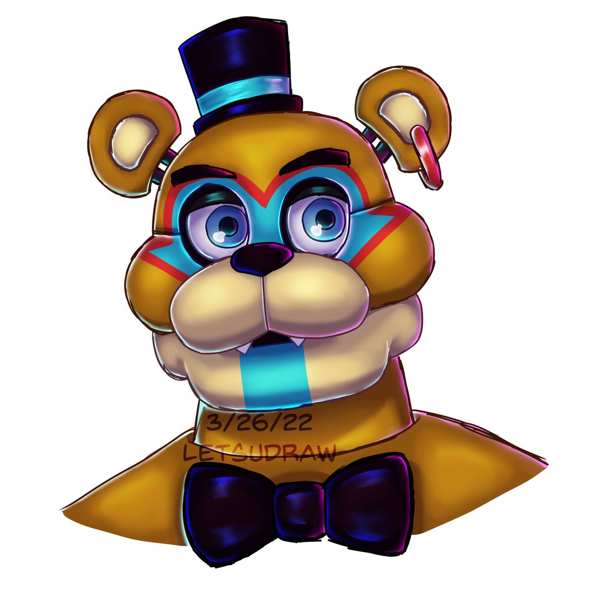 Letsudraw's tweet photo. Glamrock Freddy headshot because i am enamored by him 🫣 #fnaf #fnafsb #securitybreach #fnafart #glamrockfreddy https://t.co/PCTcxJ8YlF