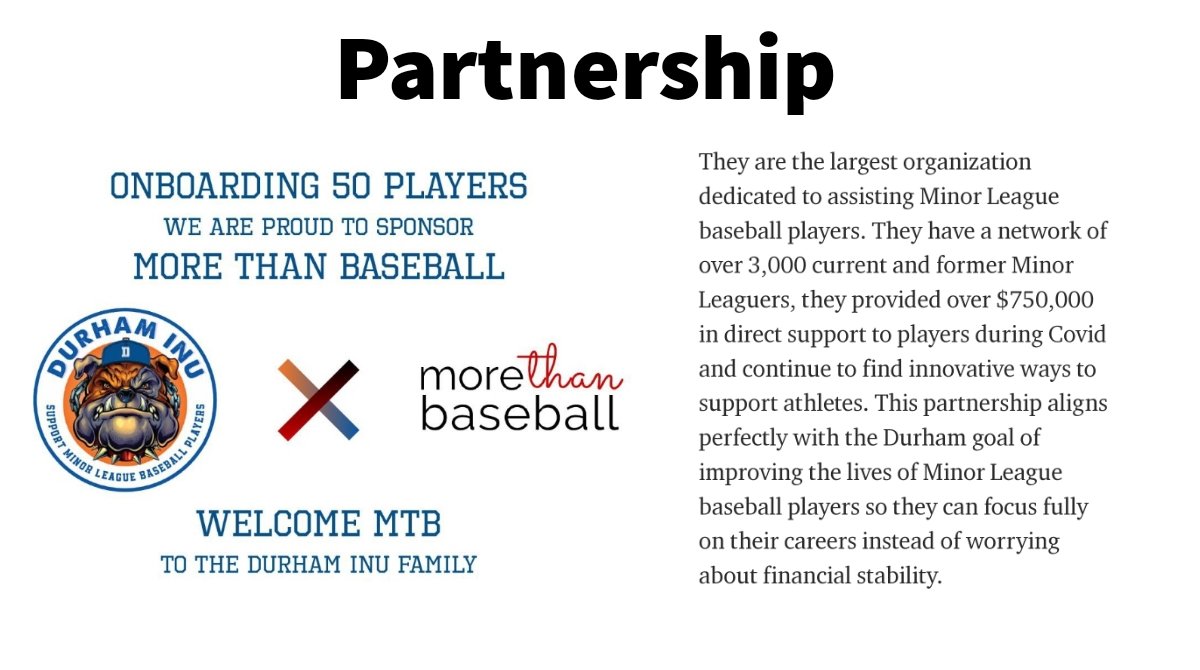 $RBI | PLATFORM

@DurhamInu just partnered @mtb_org whose network spans 3,000 former and current MLB players! ✅

Full rundown below and next AMA tomorrow 👀🔥
medium.com/@durhaminu/mor…