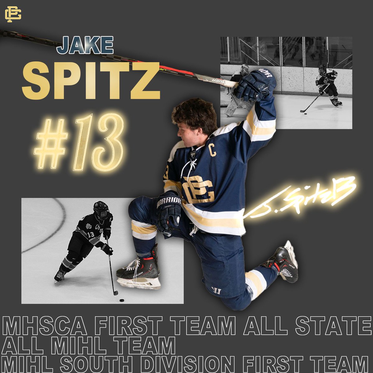 Congratulations to Jake Spitz on being named First Team All-State by the MHSCA for the 3rd year in a row!