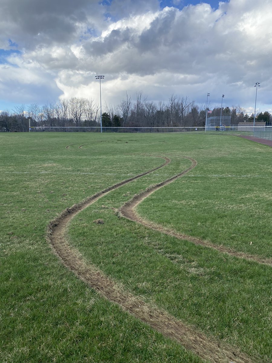 CBSouthBaseball's tweet photo. Extremely upset to see something like this happen to our home. Our grounds staff does an outstanding job giving us a field to be proud of and it’s very upsetting someone would have this much disrespect. https://t.co/lqmUubeMV9