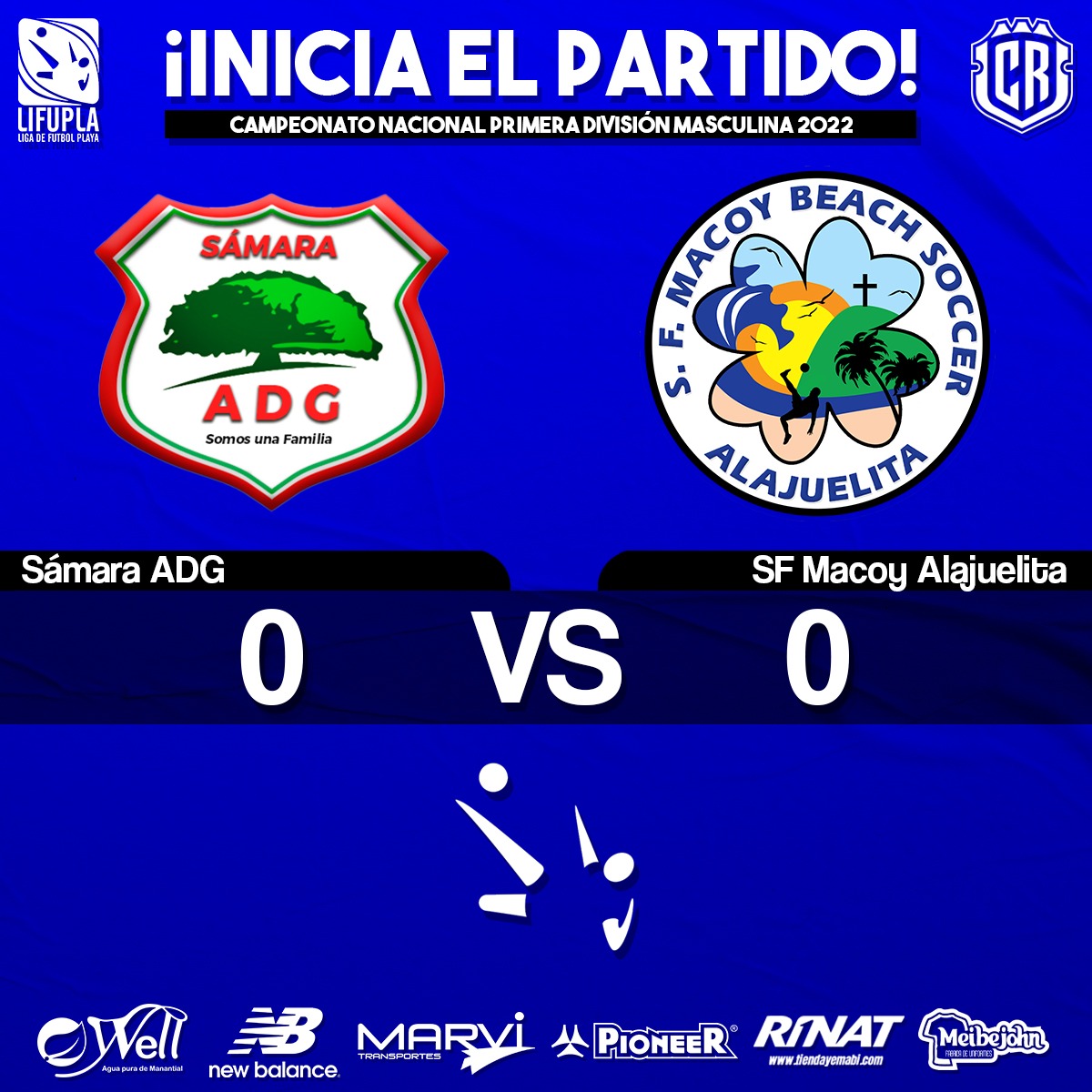 ¡INICIA EL PARTIDO! ⚽🔥

Sámara ADG 0-0 SF Macoy Alajuelita 

#PrensaLifupla #LigadeFutbolPlaya