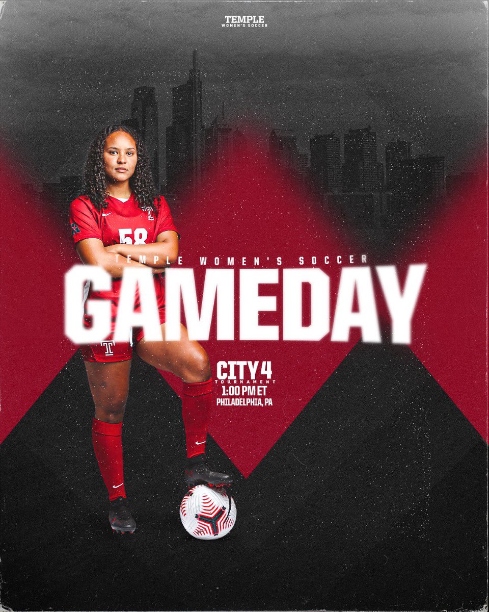 templewsoccer's tweet photo. A 𝙗𝙖𝙩𝙩𝙡𝙚 of the city schools 👊🏻

1 p.m. at Penn 😈 https://t.co/E4M4he86TA