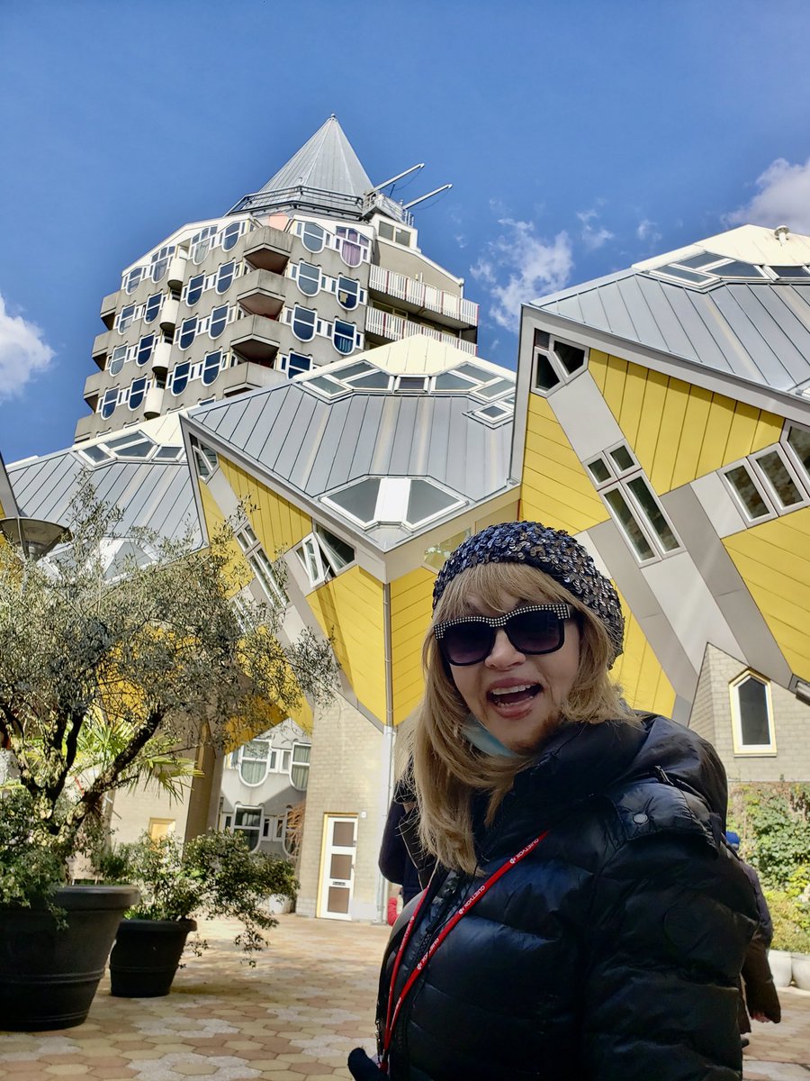 JudyTenuta's tweet photo. Love Buckets! This Dutch Cube house is falling for the goddess! It’s trying to posssess me! #Itcouldhappen #Rotterdam #Dutch #Cubehouse https://t.co/mZ5sfeseCE
