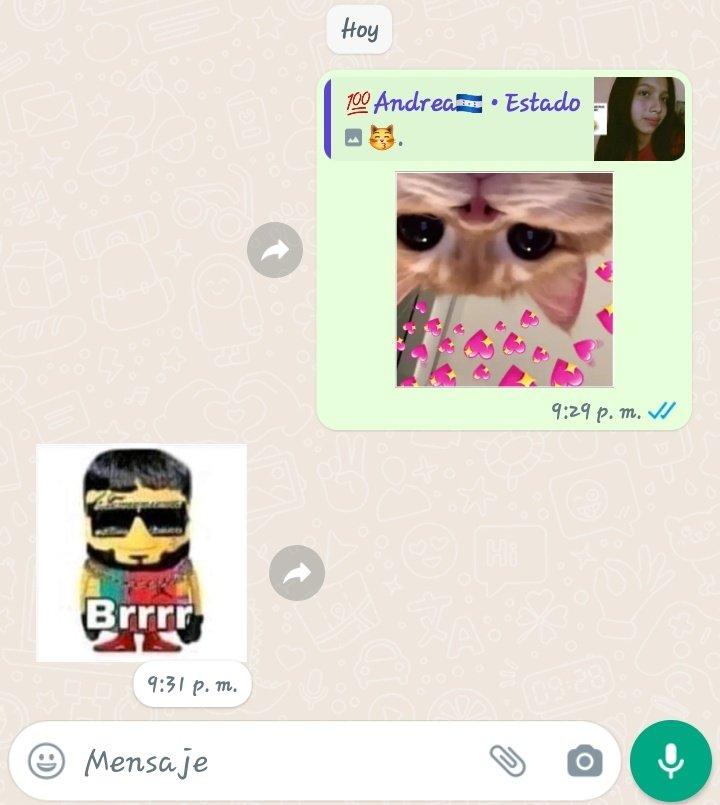 edier__'s tweet image. Wey me gasto un minuto de mi tiempo mientras busco el stickers para enviárselo; y ella sale con esto...