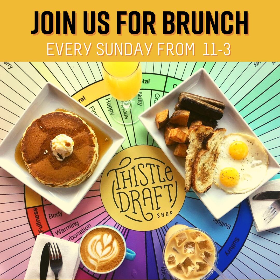 Every Sunday we're serving BRUNCH! 🥐 🍳🥞

Great friends, great food, and great beer... what else do you need on a Sunday? Stop by and enjoy them all from 11am to 3pm! 🍻
