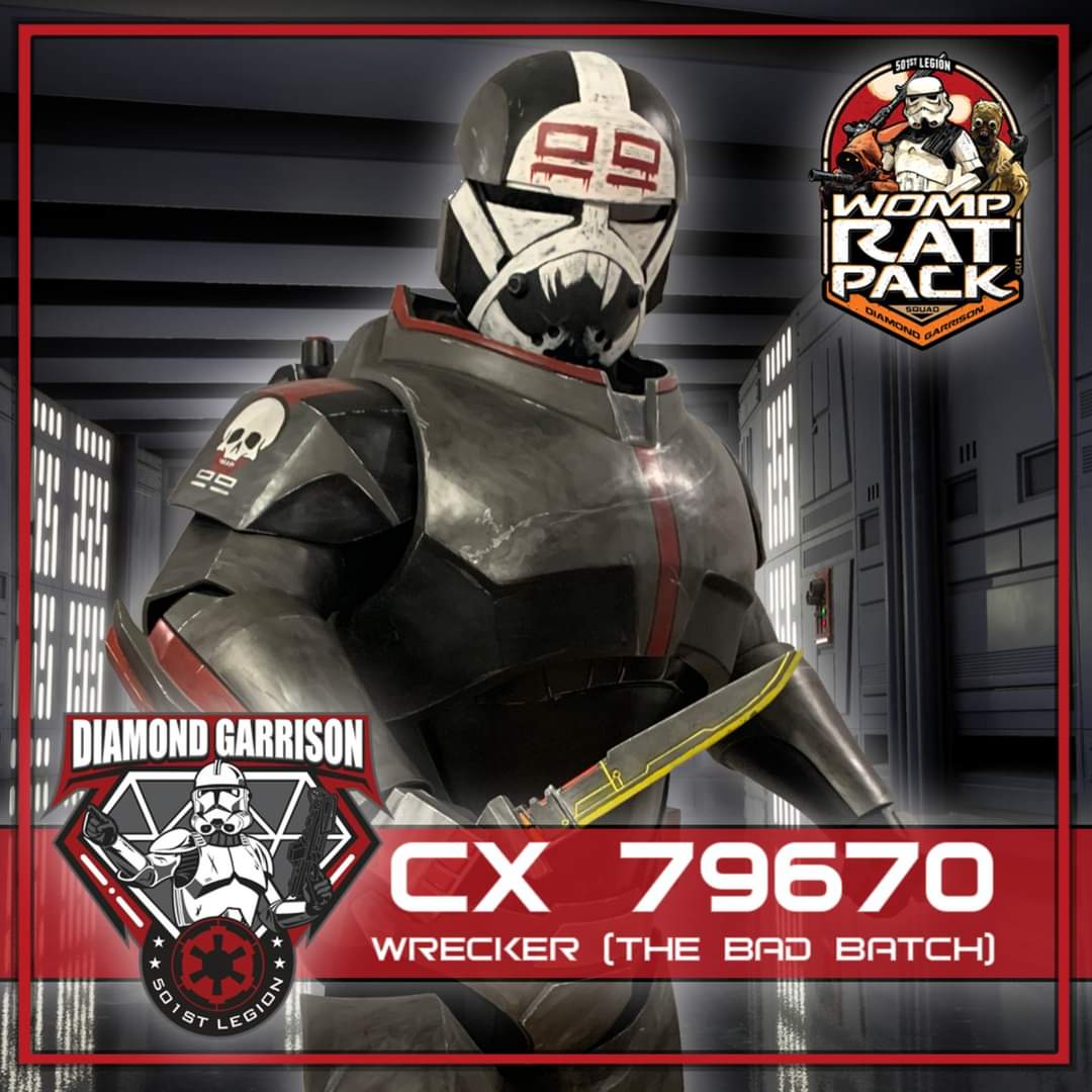 Congratulations to our newest member, CX-79670  who joins our ranks as Wrecker from the Bad Batch!
Welcome, trooper!
#ar501st #501stlegion
#wompratpacksquad