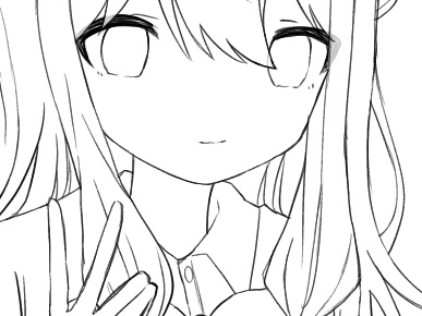 やっと線画完成、、😌😌😌 
