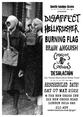 Our next two gigs!

14th April - MPF2022 OFFICIAL WARM UP at Rebellion, Manchester

Tickets: anarchisticundertones.bigcartel.com/product/mpf202… 

7th May - DISAFFECT, HELLKRUSHER, BURNING FLAG, BRAIN ANGUISH, CABEÇAS CORTADAS, DESOLACIÓN at the New Cross Inn, London

Tickets newcrosslive.com/events/disaffe…