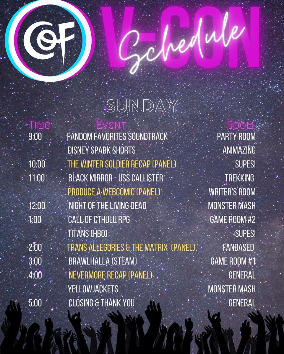 coloroffandom's tweet photo. Today’s V-Con Schedule https://t.co/xW3VPWB2o4 https://t.co/9e7WepanAZ