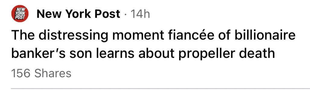 In life we all have to contend with the idea of propeller death