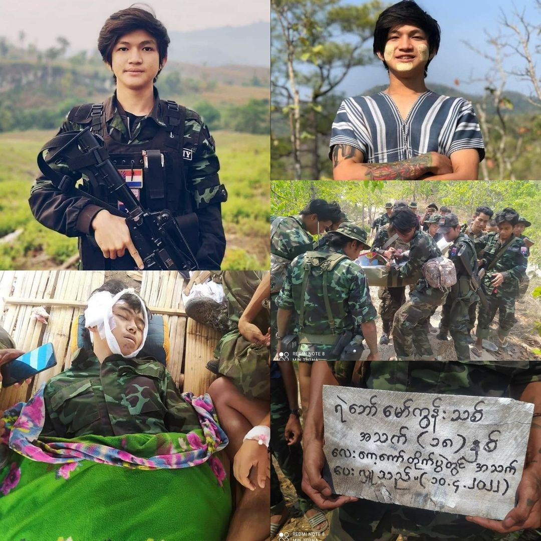 18 years old "Maw Kun Thit" was killed today during #LayKayKaw clashes #Myanmar. 

He should be in a college attending classes w/ a laptop to pursue what's possible for a young soul in this 21st century. But he was born in🇲🇲 &amp; had to defend the oppressed during #CoupAttempt. RIP