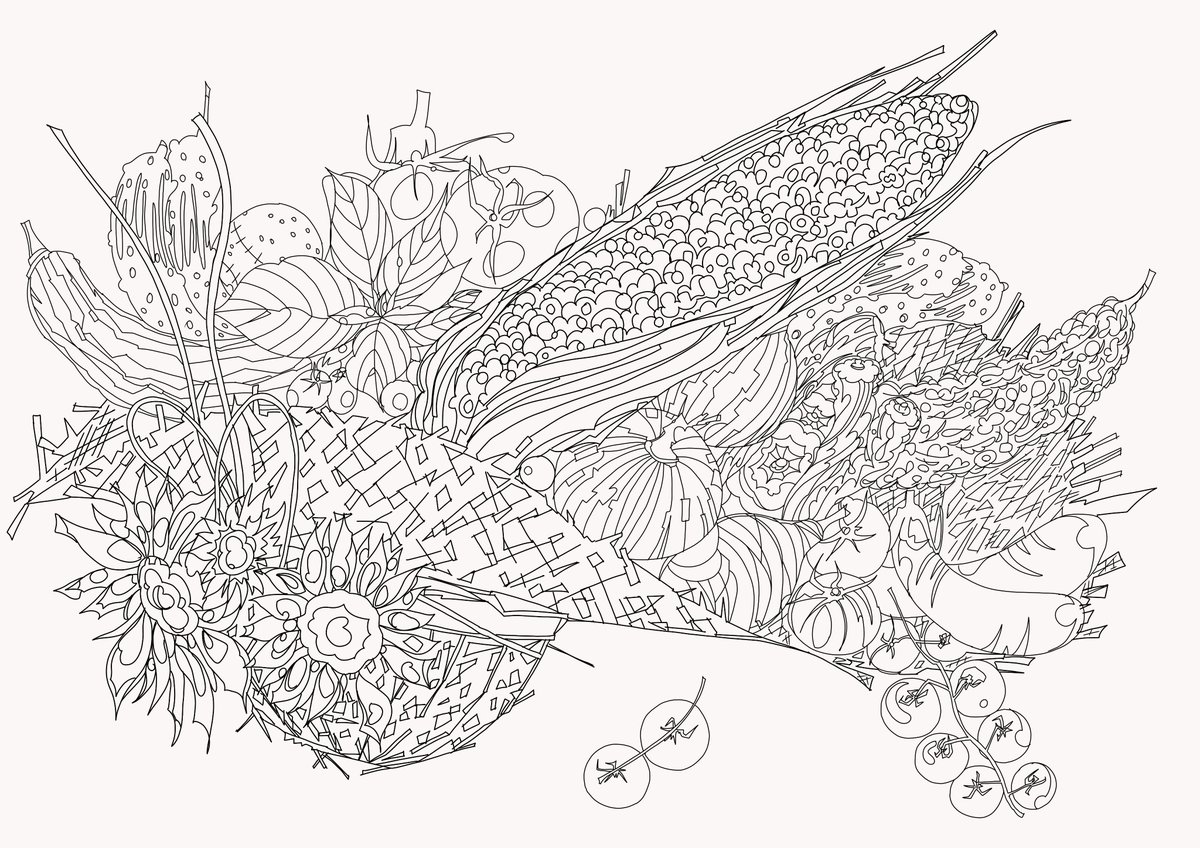 Gm S Tweet 出来たよ 夏野菜塗り絵コンテスト のイラストが 詳細は後日noteにて プランb 下描きもしてないぜ Trendsmap