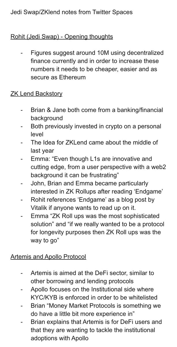 thiscrypto_life's tweet photo. The long awaited Twitter spaces with @zkLend and @JediSwap 

In true @cmsintern fashion! 🔥 

#Zend token 👀
#DeFi and #TradFi 

Plus much more 

#ETH #L222 #StarkNet #Aave #Compound #Airdrop #CryptoNews #BTC #ethereum @StarkWareLtd @0xNurstar @ZK_Daily https://t.co/OLr3ipqcDJ