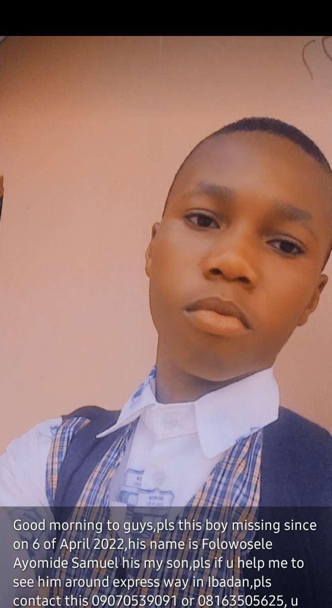 nafee_naffy's tweet photo. Please help find Samuel, he has been missing since 6th of April. https://t.co/KBhiubKA0K