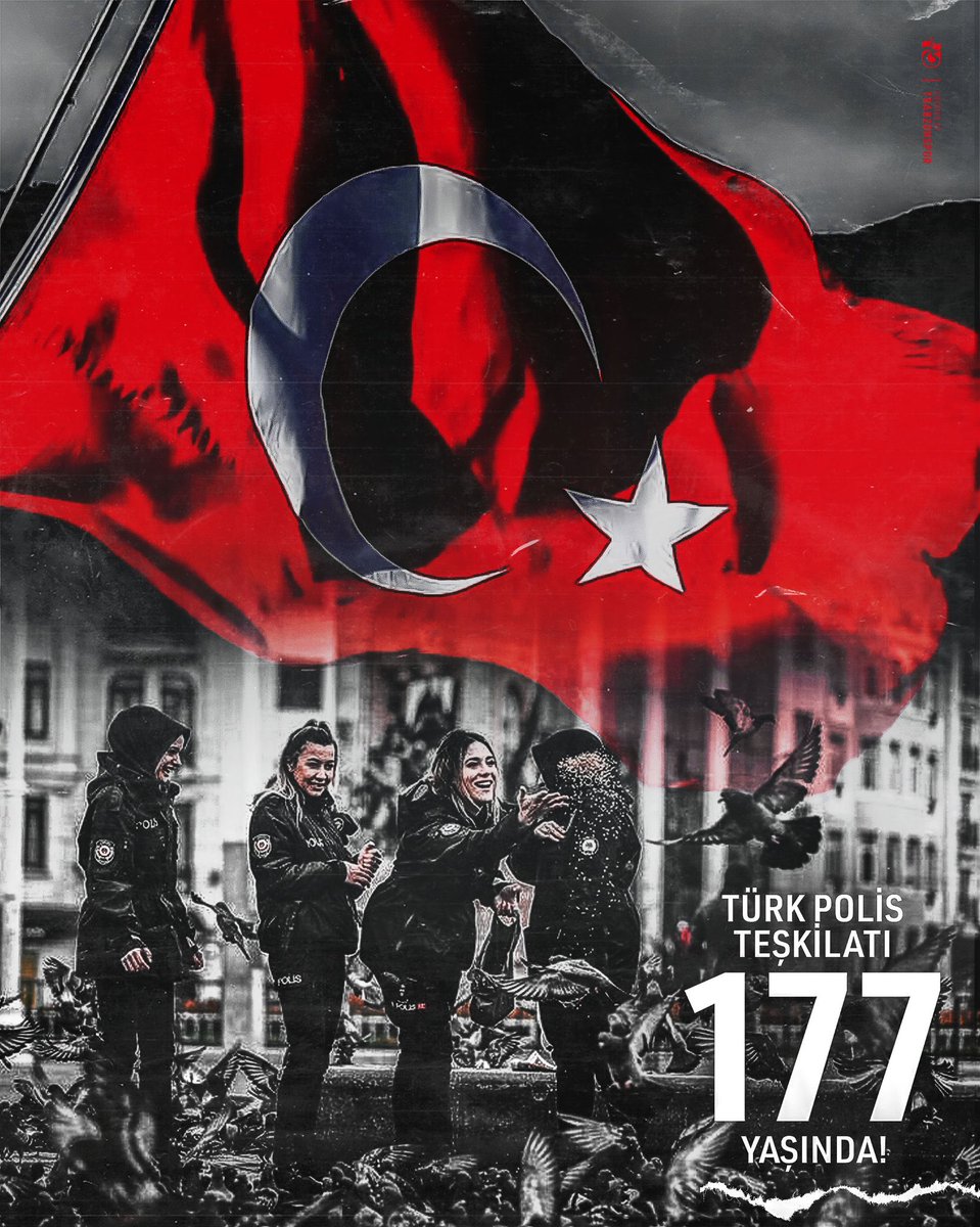Vatanımız ve milletimiz için her an ve her yerde büyük fedakarlıkla hizmet veren Türk Polis Teşkilatımızım 177. kuruluş yıl dönümü kutlu olsun.
Şehit polislerimizi rahmetle anıyor, gazilerimize şükranlarımızı sunuyoruz…🇹🇷
<a href="/TC_icisleri/">T.C. İçişleri Bakanlığı</a> 
 #TürkPolisTeşkilatı177Yaşında