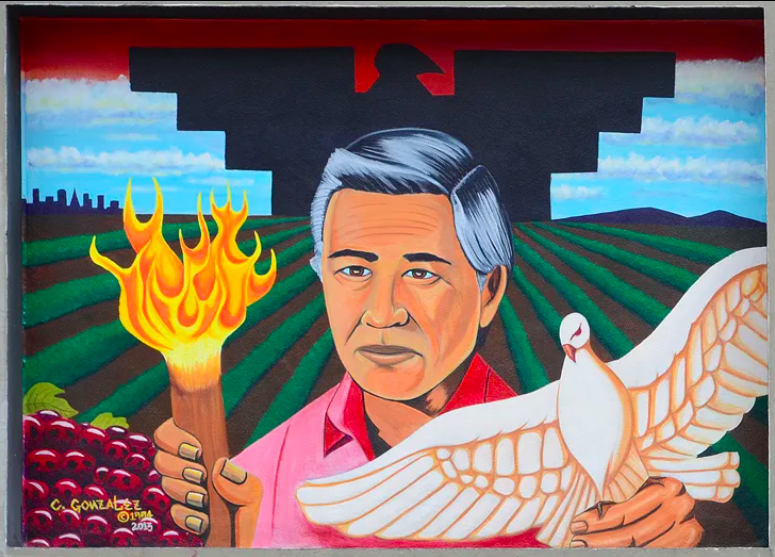 Reminiscing some past art: One of my older murals from 1995 at the SFSU Cesar Chavez Student Union wescover.com/p/murals-by-ca…