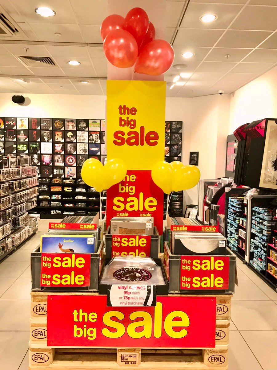 Well, well, well…surprise!
.
Massive music sale starts right here at 10.30am with CDs from £1.99, tons of sale vinyl to flick through too.
.
🥰 Your Sunday just got better.
.
#Sale #hmvSale #CD #Vinyl #Offers #TheBigSale #Clearance