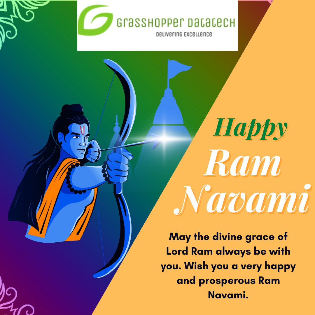 grasshopdtech's tweet photo. May the divine grace of Lord Ram always be with you. Wish you a very happy and prosperous Ram Navami.
#ramnavami #grasshopperdatatech
https://t.co/WR8EluKUz3
reachus@grassshopperdatatech.com https://t.co/0TH21kDNSE