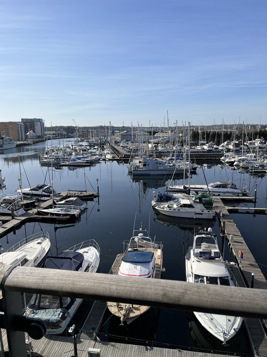 View this morning after first night away from the ‘not so Wee One’ for years. Great night seeing <a href="/joelycett/">Joe Lycett</a> &amp; <a href="/sarabarron/">Sara Barron</a> (I am your target demographic) staying at the lovely <a href="/SalthouseHotel/">Salthouse Hotel, Ipswich</a>.