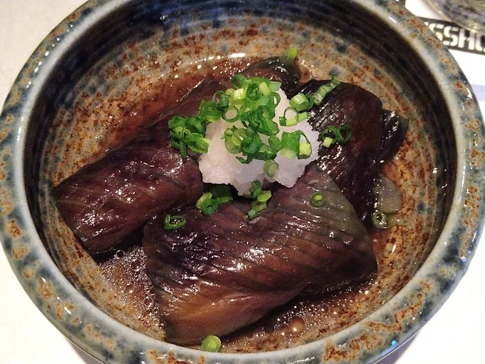 今年初の茄子の出汁煮〜。大好き。(゜д゜)ウマー 