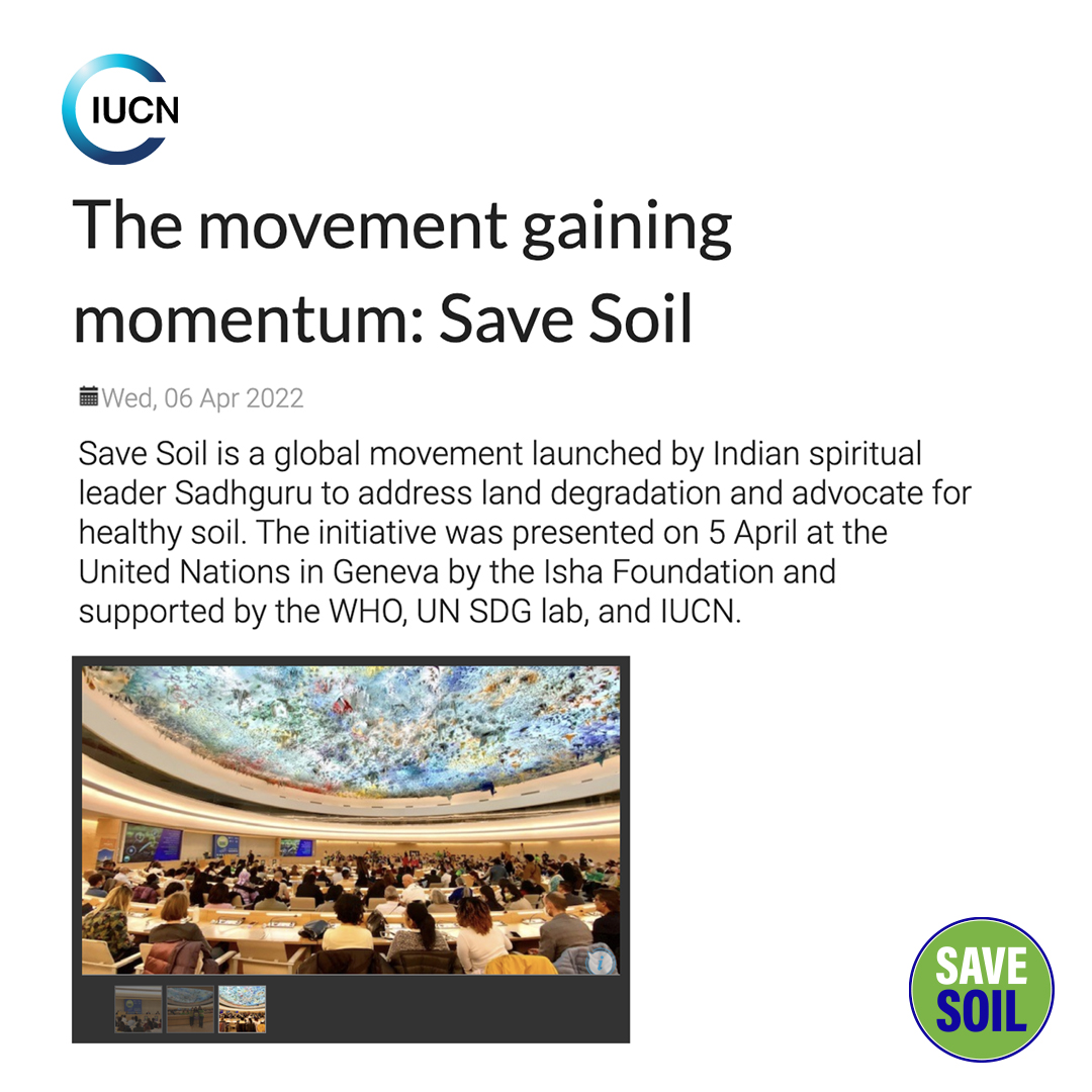 This comprehensive article published by <a href="/IUCN/">IUCN</a> explains the crucial role that the #SaveSoil movement is playing in raising awareness about soil degradation and advocating for enhancing organic content in soil. #ConsciousPlanet <a href="/SadhguruJV/">Sadhguru</a> 
iucn.org/news/water/202…