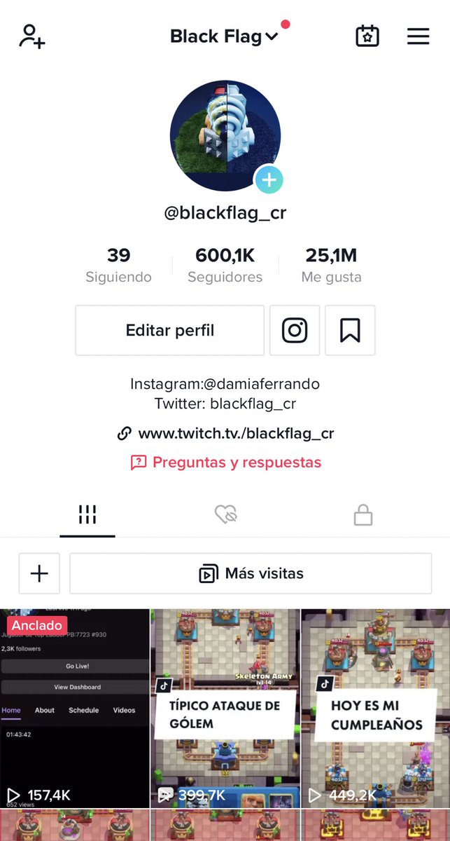 blackflag_cr's tweet photo. 600k y 25M de likes🤩🤩 https://t.co/5y03fjTfpq
