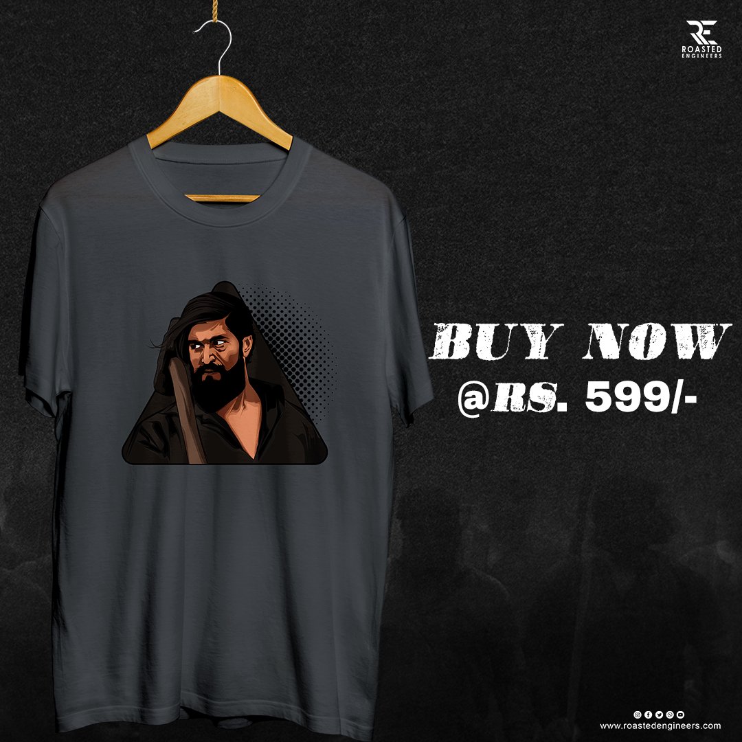 gangsofre's tweet photo. Violence likes Rocky so do we.
Here is a t-shirt to wear on to enter the world of kgf
Wear this massy T-shirt for #KGFChapter2 movie day.
Buy your #YashBOSS𓃵 from
https://t.co/HyEAACOMnJ
#KGF2 #KGFverse #yashtshirts #tshirt #buynow #roasted_engineers https://t.co/WrigetEkgc