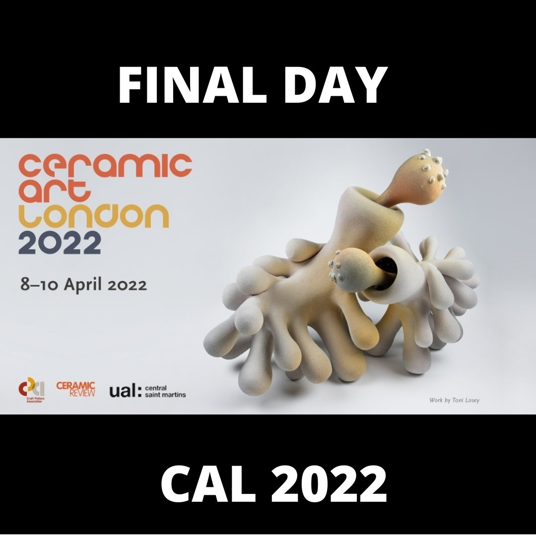 Last chance to see and buy amazing work from 92 international artists and to attend our Claytalks programme. It's been an incredible show so far and we are looking forward to see you today! There are still tickets available for this afternoon: buff.ly/3ncA1XI
