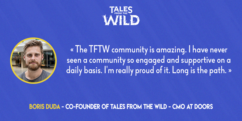 TalesFTWild's tweet photo. Tales from the Wild is the best community of the web3. Facts. ♥

We put the community at the heart of the whole project. The community gives it back to us. 

We are going to do great things together. #TFTW 🔥 https://t.co/1ISHsXxkTR