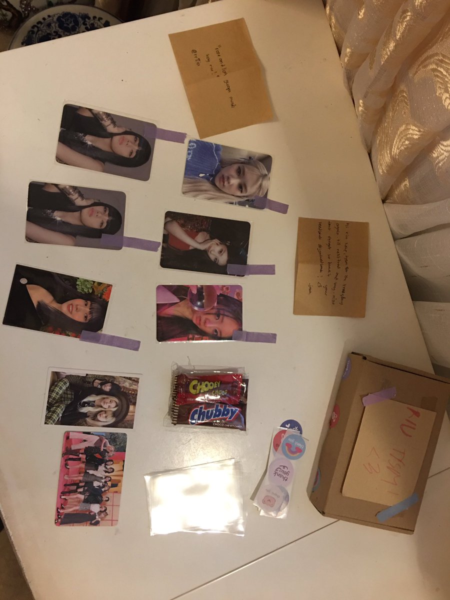 cha3rluvr's tweet photo. [ 。。#riimails ] 

04-10-22

tysm for trading w mee !! may happy baby na kakain mamaya ^^ thank u din pala sa sleeves hehe ;) until our next transaction !! <3 #jsafeedback https://t.co/p7IK3qXiJy