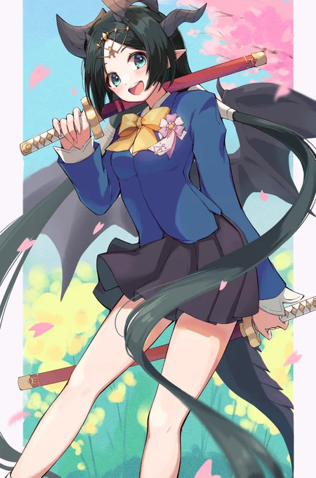 学園イナちゃん!!脚が素晴らしい_:('ཀ`」∠):_
#パズドライラスト
#パズドラ 
