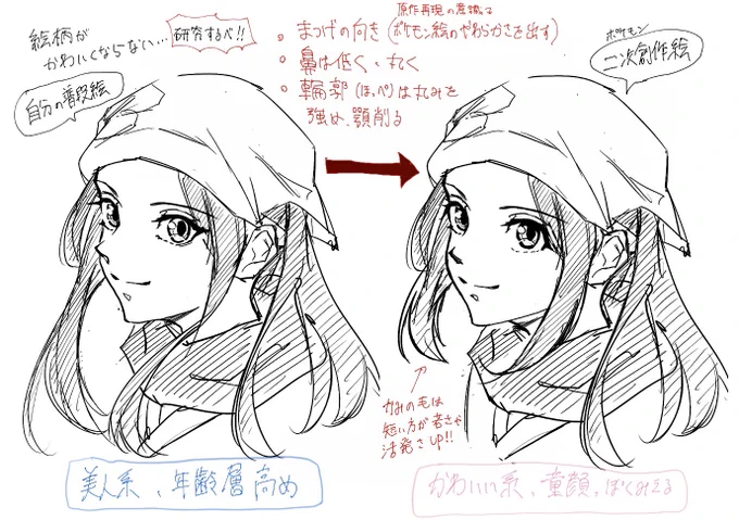 【自分用】絵柄描き分け講座ぁ〜✍️(モデル:アルセウスのショウちゃん) 