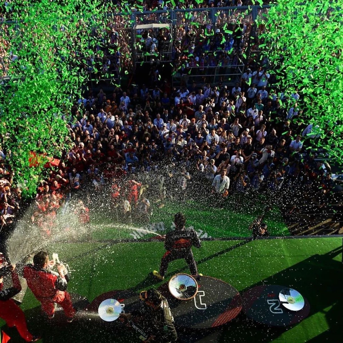 SChecoPerez's tweet image. Happy to be back on the podium! Its a shame that we lost Max. It was an important day for the championship. We know there’s plenty of work to do. Lets go @redbullracing 👊🏻
 #AustralianGP