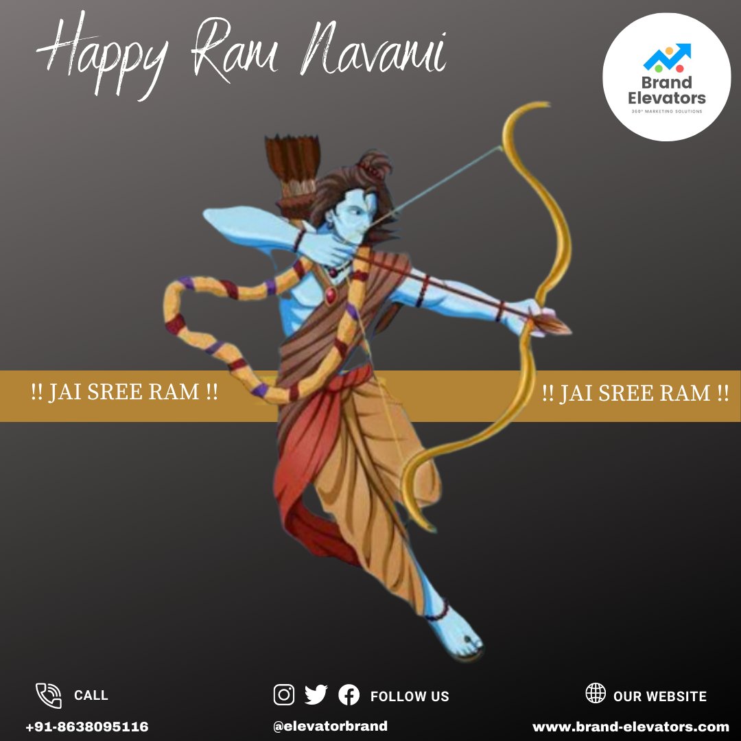 elevatorbrand's tweet photo. This pious day of joy and happiness encourage equality and universal brotherhood. 
Happy Ram Navami 
#ramnavami2022🚩🚩🚩🚩🚩🚩🔥🙏🙏🙏 #happyramnavami #jaishreeram🙏 #ramnavami #ram https://t.co/CjYwsCPcqE