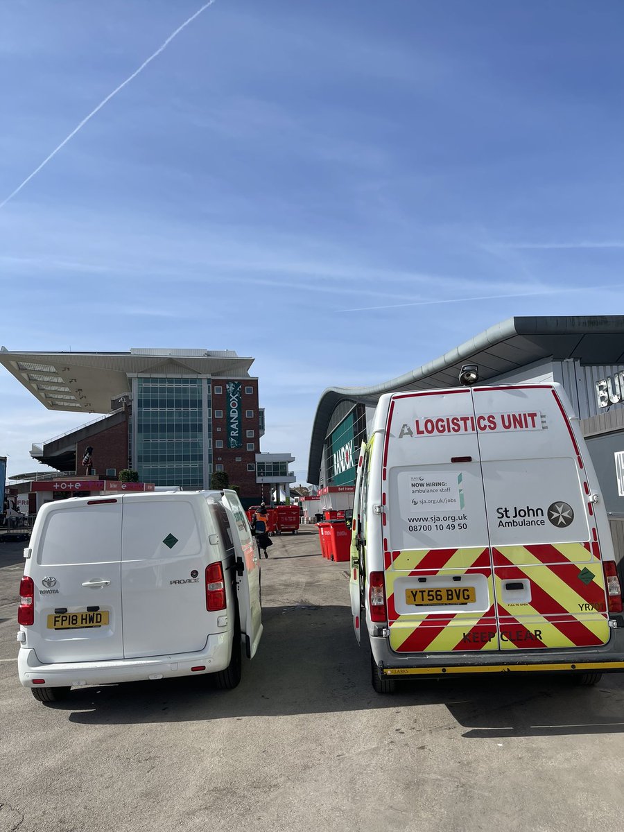 The racing may be over at Aintree but <a href="/SJANRLogistics/">SJA North Region Logistics</a> team are still hard at working taking all the equipment back. <a href="/stjohnambulance/">St John Ambulance England</a> <a href="/GmLogisticsTeam/">SJA Manchester Logistics Team</a>.