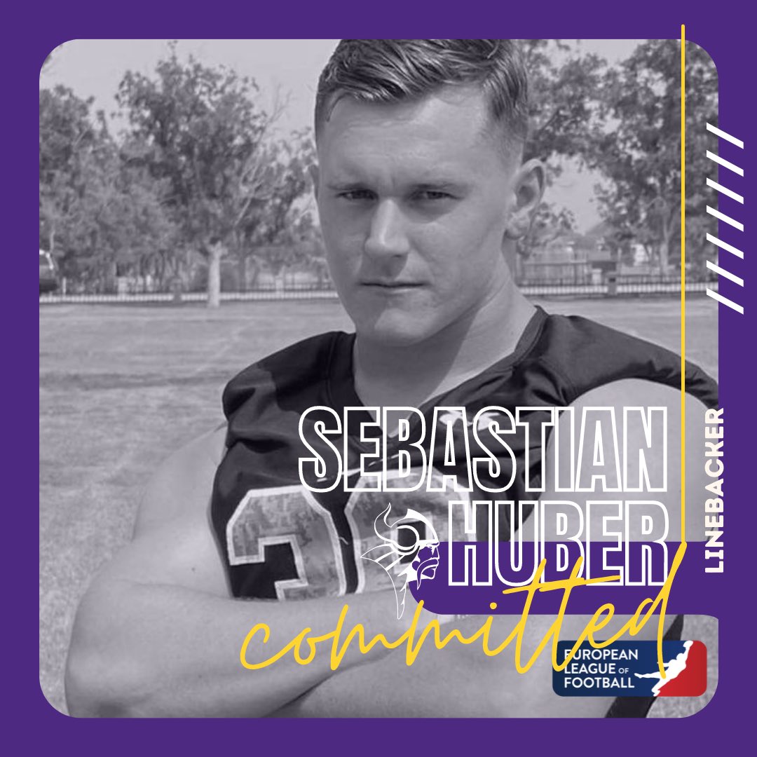 ViennaVikings's tweet image. #COMMITTED 🔒
Welcome to Vienna - Welcome to the #Vamily! After having played for the @SalzburgDucks, @Wildcats_K and the #NMMi, LB Sebastian Huber now joins the #ViennaVikings franchise team in the @ELF_Official. 

#PurpleReign #VIKSigning #ELF 
📸: Privat