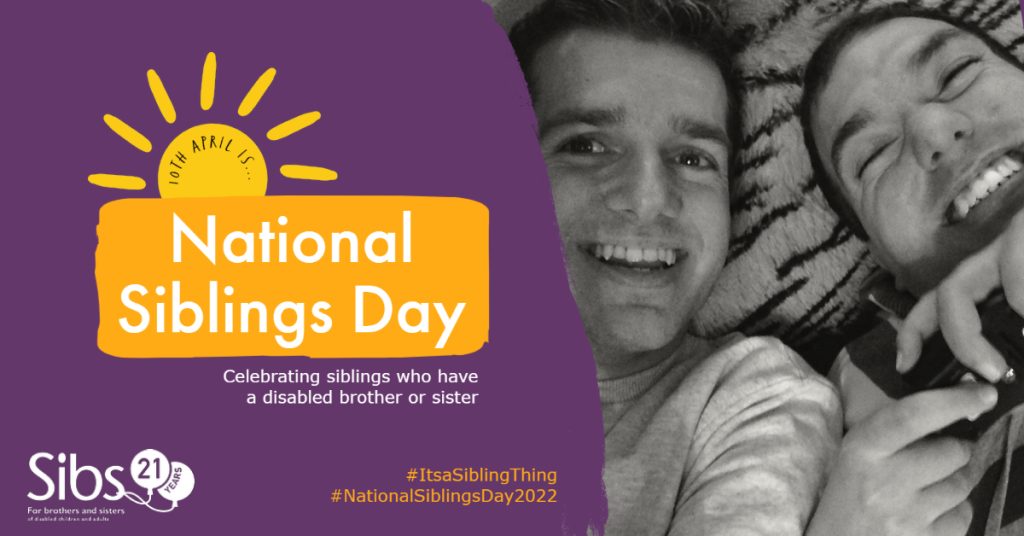 Today is National Siblings Day & I've written a piece for @Sibs_uk on the challenges of being a Sibling to an adult with disabilities & juggling work commitments at the same time. 
You can read my story here; sibs.org.uk/matt/ 
#ItsaSiblingThing #NationalSiblingsDay2022