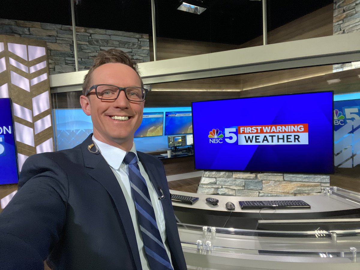 Back at it on <a href="/MyNBC5/">MyNBC5</a> this morning! There’s a lot of blue happening in this picture.